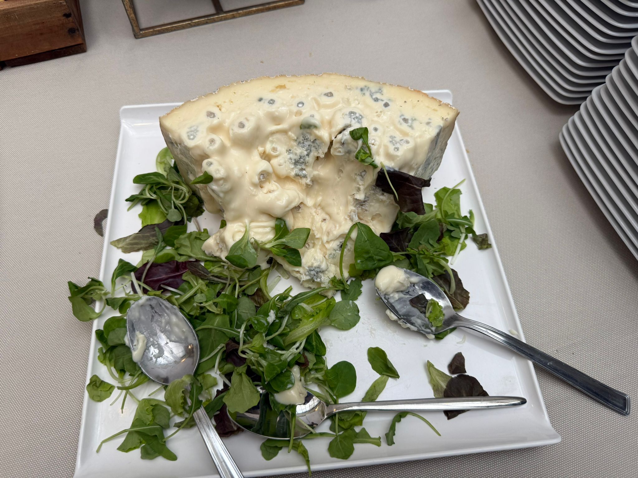 Un bel pezzo di gorgonzola da cui scavare.